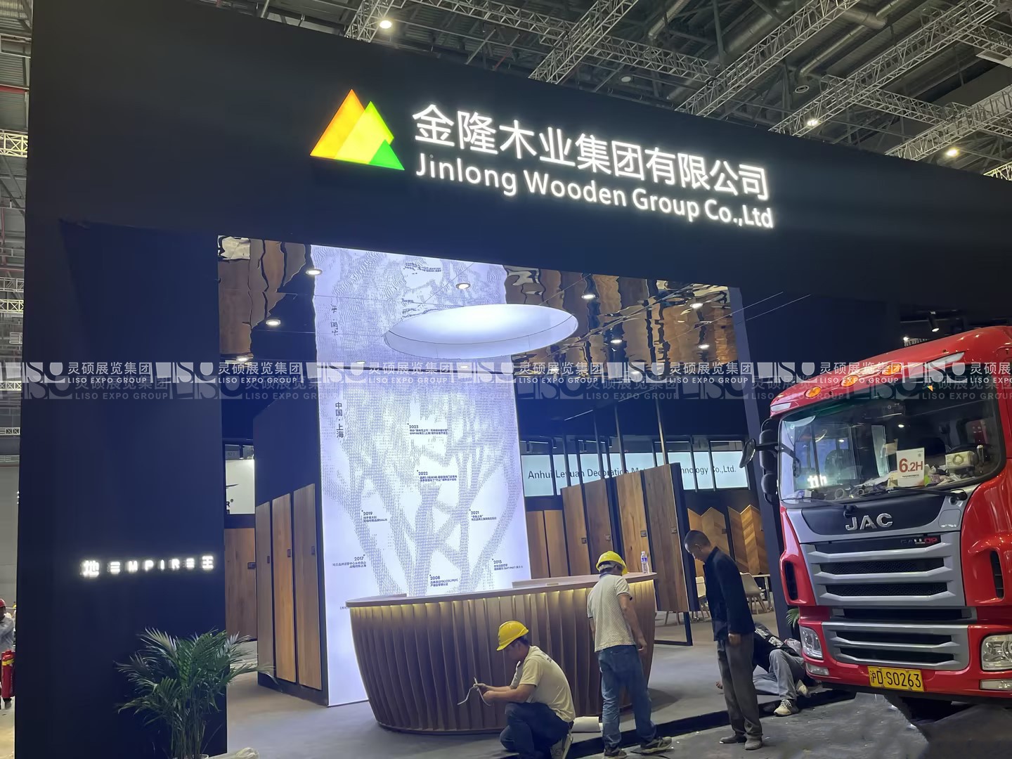 地面材料展展臺設(shè)計搭建案例-金隆木業(yè)